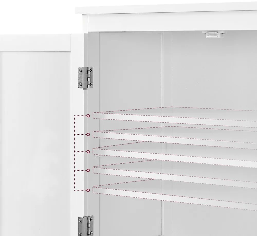 Skrinka s 2 dverami a 2 zásuvkami 60x30x110 cm