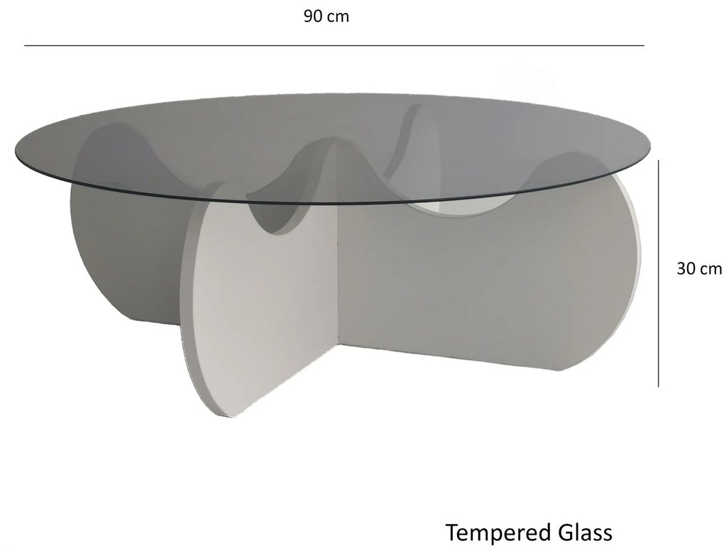 Konferenčný stolík Himalayas biely