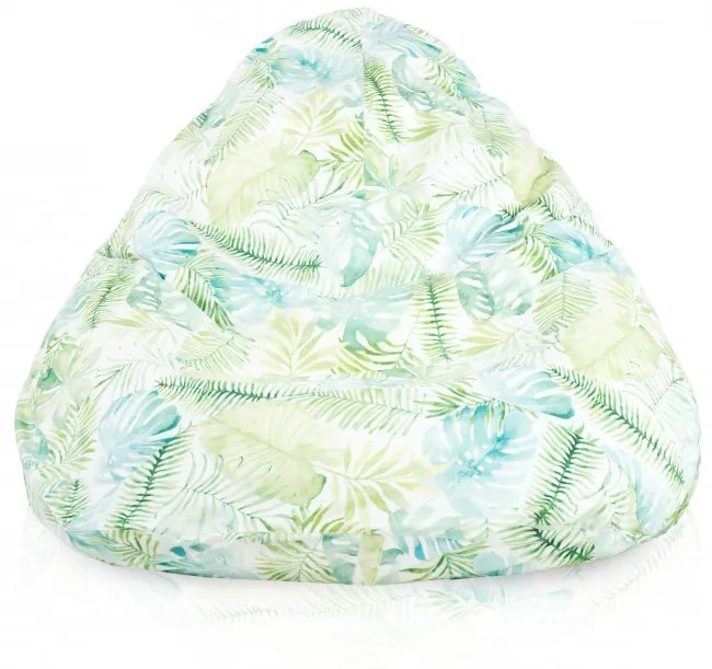 Sedací vak DROP XXL maľované lístie monstera