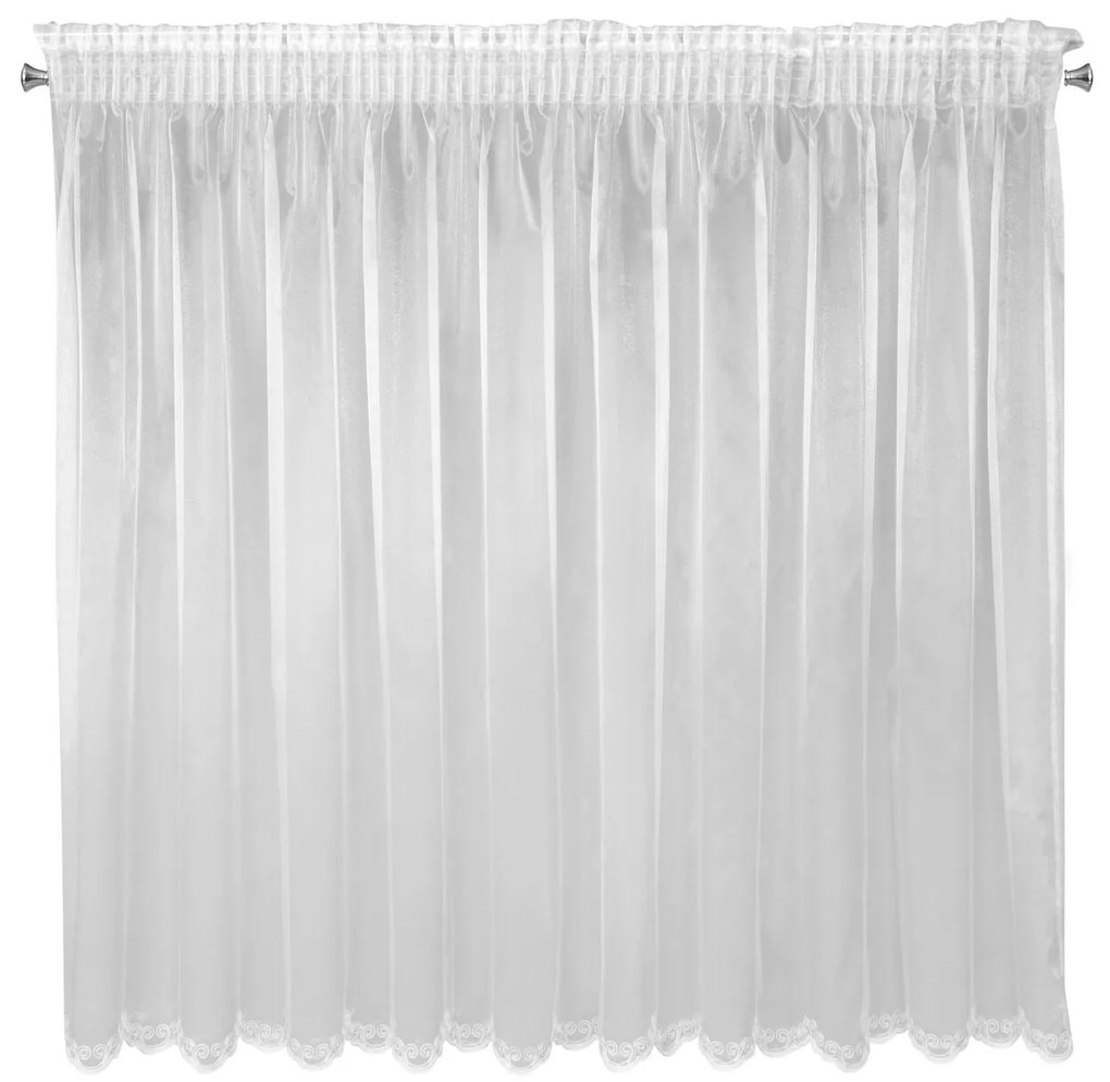ZÁCLONA NA PÁSKE ELIZA 300X145 CM BIELA