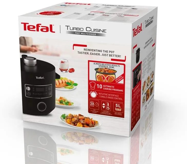 Elektrický tlakový hrniec Tefal Turbo Cuisine CY754830 black (použité)