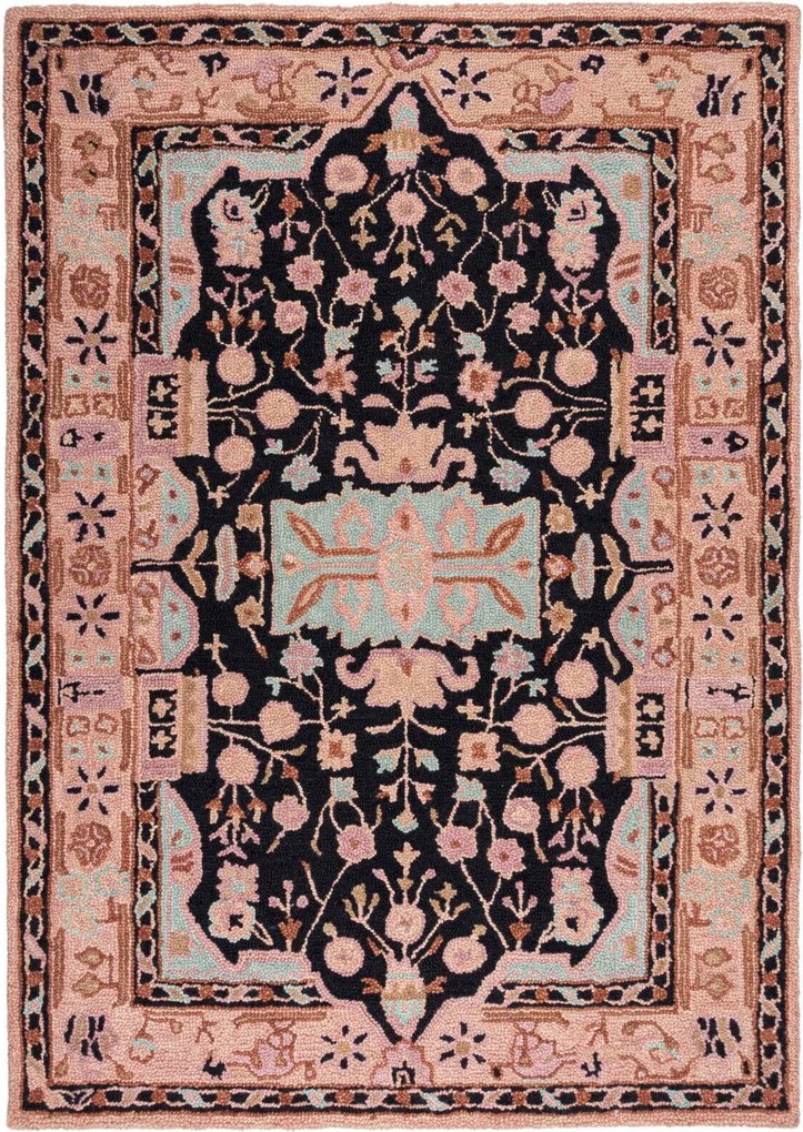 XXXLutz TKANÝ KOBEREC, 160/230 cm ružová, čierna Flair Rugs - Online Only bytové doplnky - 003165028602