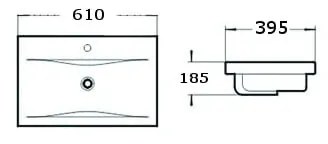 Mexen Emma umývadlo, 61x39 cm, biela, 25056100