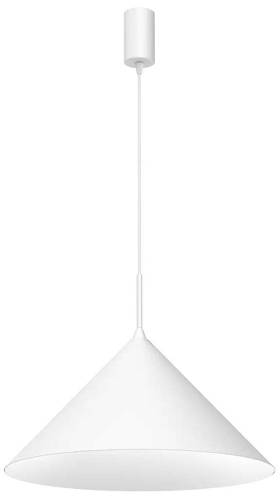 Závesné svietidlo Capital, 1x biele kovové tienidlo, (fi 46cm), w