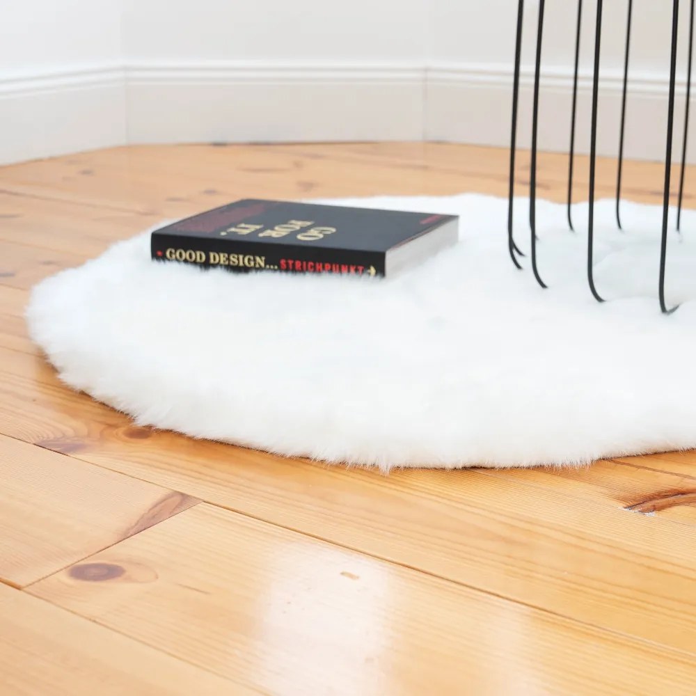 Obsession, Kusový koberec Samba 495 Ivory kruh, 160x160 (priemer) kruh, biela, obývacia izba