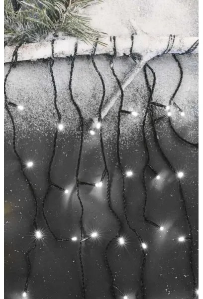 LED Vianočná vonkajšia reťaz 600xLED/8 módov 15m IP44 studená biela