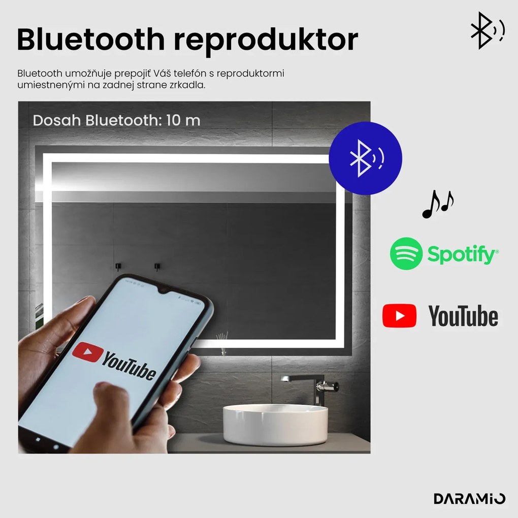 Zrkadlo s LED osvetlením F2