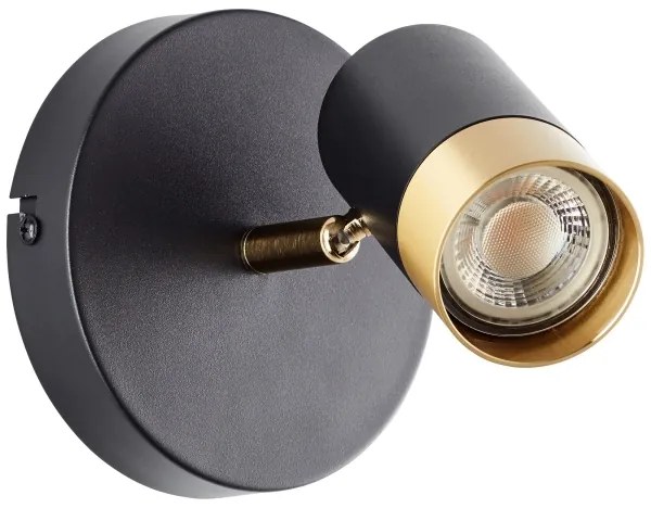 Brilliant - LED nástenné bodové svietidlo VIGOLO 1xGU10/5W/230V čierna/zlatá