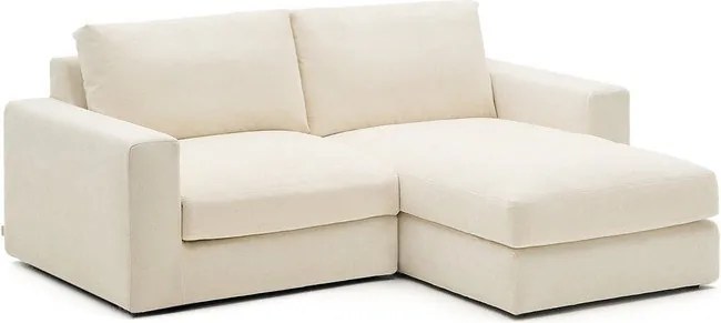 Béžová ženilková rohová pohovka (pravý roh/s leňoškou) Alea – Kave Home