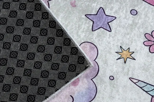 Detský koberec protišmykový BAMBINO 61400 krémový / ružový