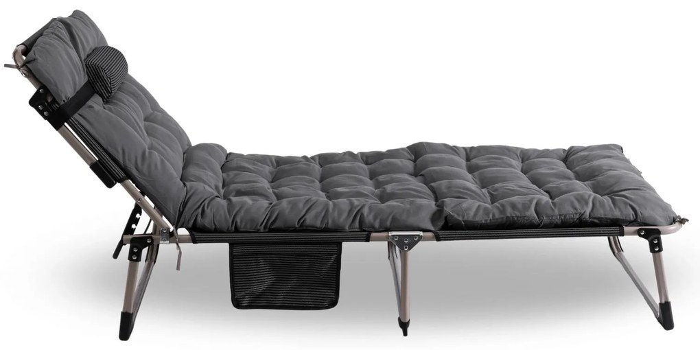 Záhradné lehátko Venden (sivá) . Akcia -22%. Vlastná spoľahlivá doprava až k Vám domov. 1119322