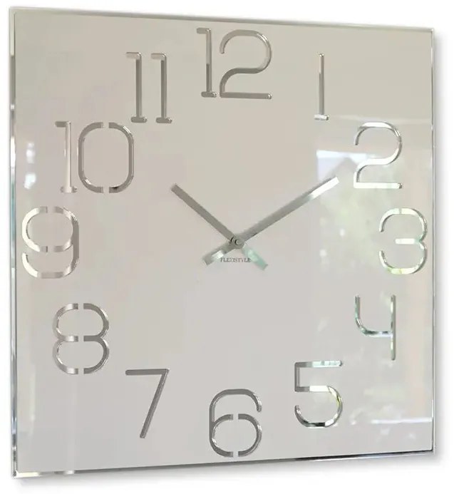Nástenné biele akrylové hodiny DIGIT 30cm