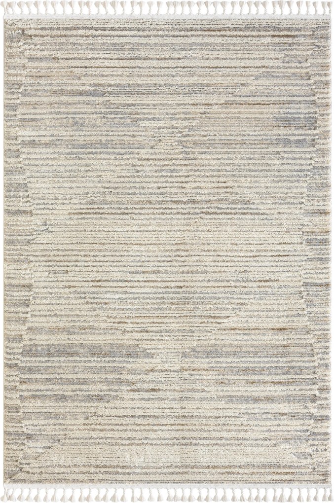 Kusový koberec Enya 2 creme, 200x290, šedá, chodba / predsieň, My Flair