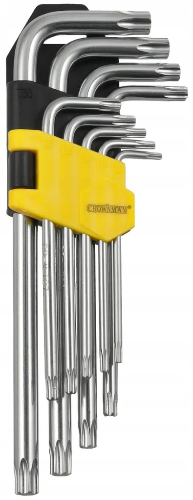 CROWNMAN T10-T50 TORXY imbusové kľúče - sada