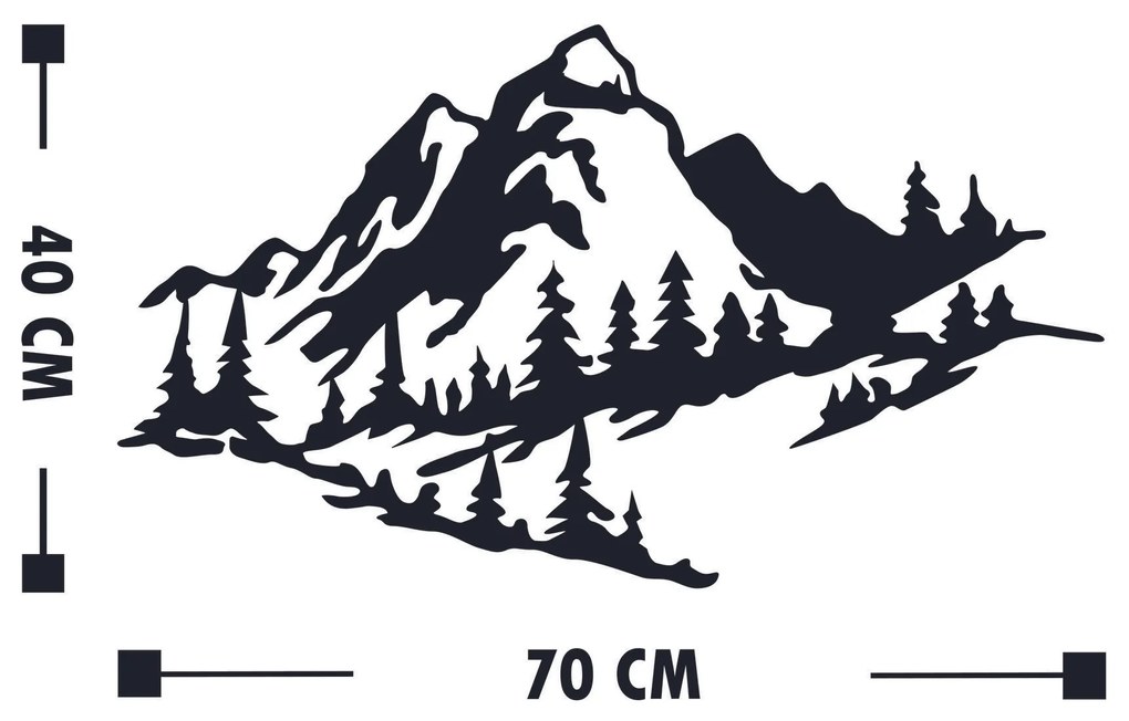 Kovový obraz 47 x 40 cm Mountain 2 ASIR 891TNL1765