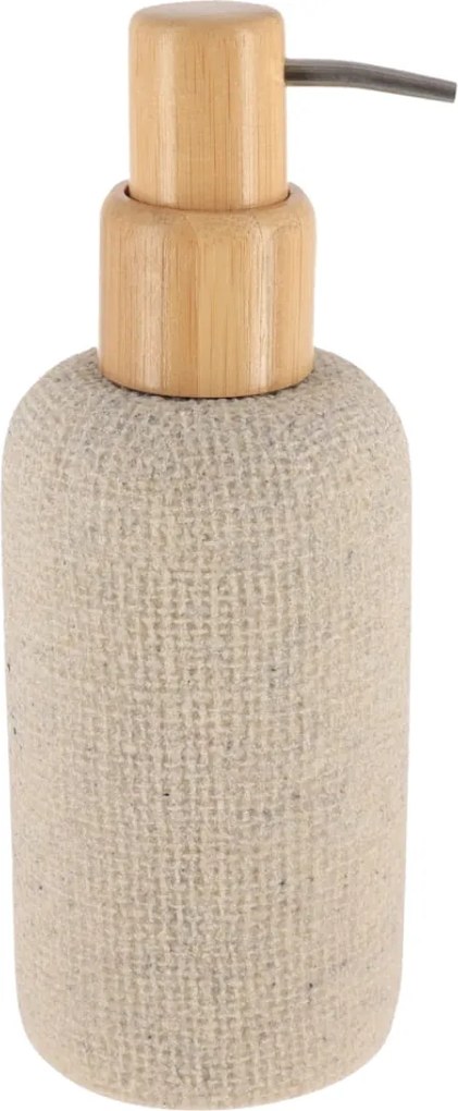 Dávkovač mydla Solena, béžová/s drevenými prvkami, 340 ml