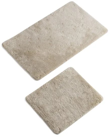 SADA 2x Kúpeľňová predložka 60/100 cm béžová