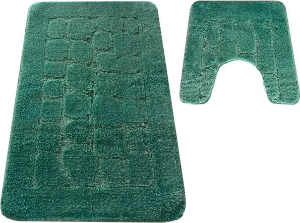 Sada kúpeľňových koberčekov Montana CLTSTONE zelená / tyrkysová