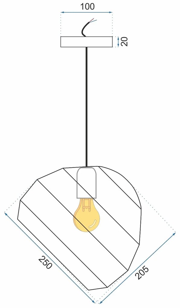 Toolight - Stropná lampa 1xE27 APP381-1CP, čierna, OSW-05013