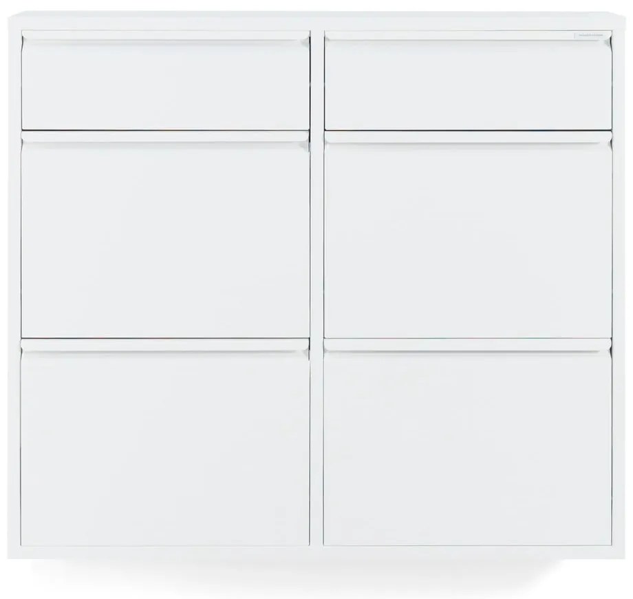 Biela kovová skrinka na topánky Billy – Spinder Design