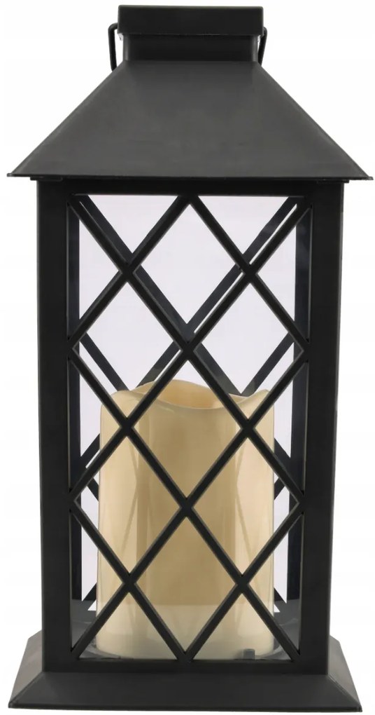 BERGE LED solárny záhradný lampáš svietidlo čierna 2V 35MA