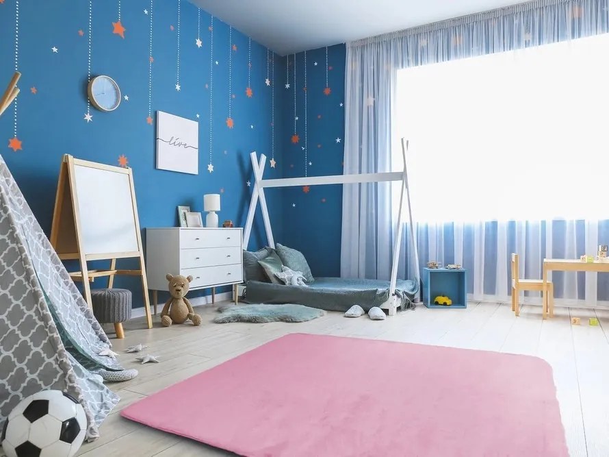 Ružový koberec Rabbit s efektom králičej kožušiny – obdĺžnik Rozmer: 140x200 cm