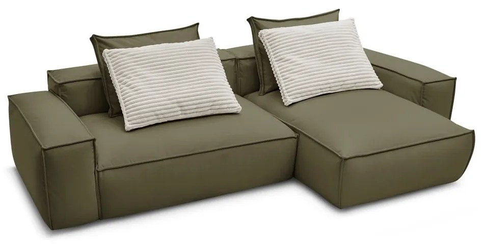 Zelená rohová pohovka z imitácie kože Boheme – Bobochic Paris