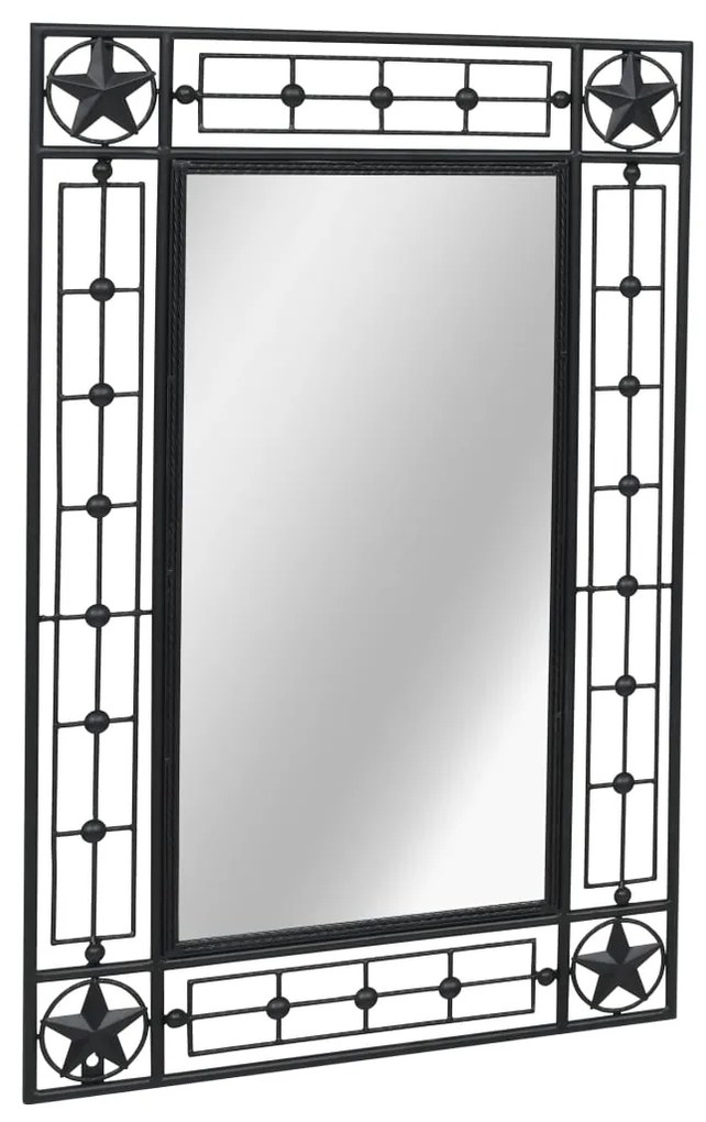 vidaXL Nástenné zrkadlo obdĺžnikové 50x80 cm čierne