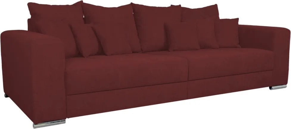Široká pohovka Rosa, červená látka