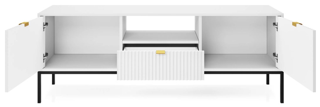 PROXIMA.store - Dizajnový televízny stolík - NOVA FARBA: čierna, FARBA NÔH: zlatá