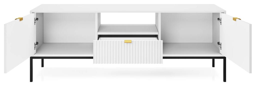 PROXIMA.store - Dizajnový televízny stolík - NOVA FARBA: sivá, FARBA NÔH: zlatá