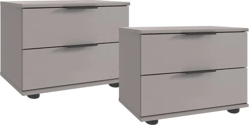 Set nočných stolíkov (2 ks) Tilburg, šedá sahara