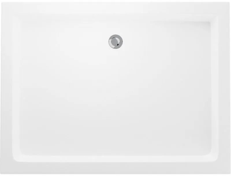 Mexen Rio, obdĺžniková sprchová vanička 120x90x14 cm + chrómový sifón, biela, 45109012