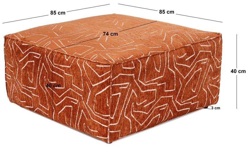 Taburet LORA 85 cm oranžový