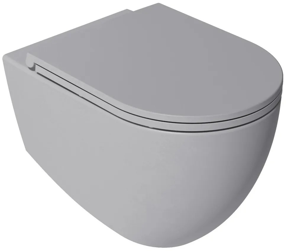 Isvea Isvea, INFINITY WC sedátko SLIM, Easy Take, Soft Close, stone grey, 40KF0547I-S