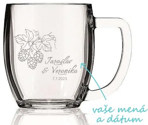 Svadobná pivná tretinka Chmeľ