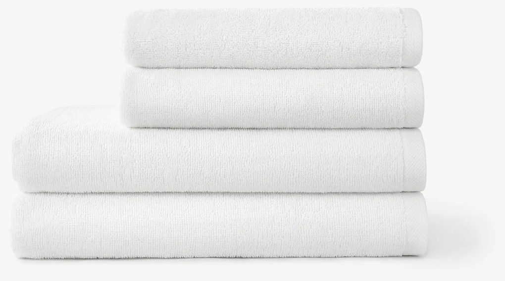 Goldea bavlnený froté uterák / osuška soft bez bordúry – biely 30 x 50 cm