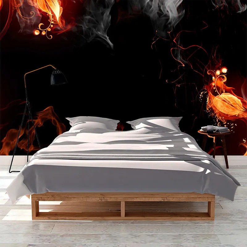 Sablio Tapeta Červený oheň - 336x220 cm