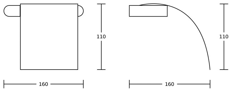 Mexen Adox, držiak toaletného papiera, čierna matná, 70182333-70