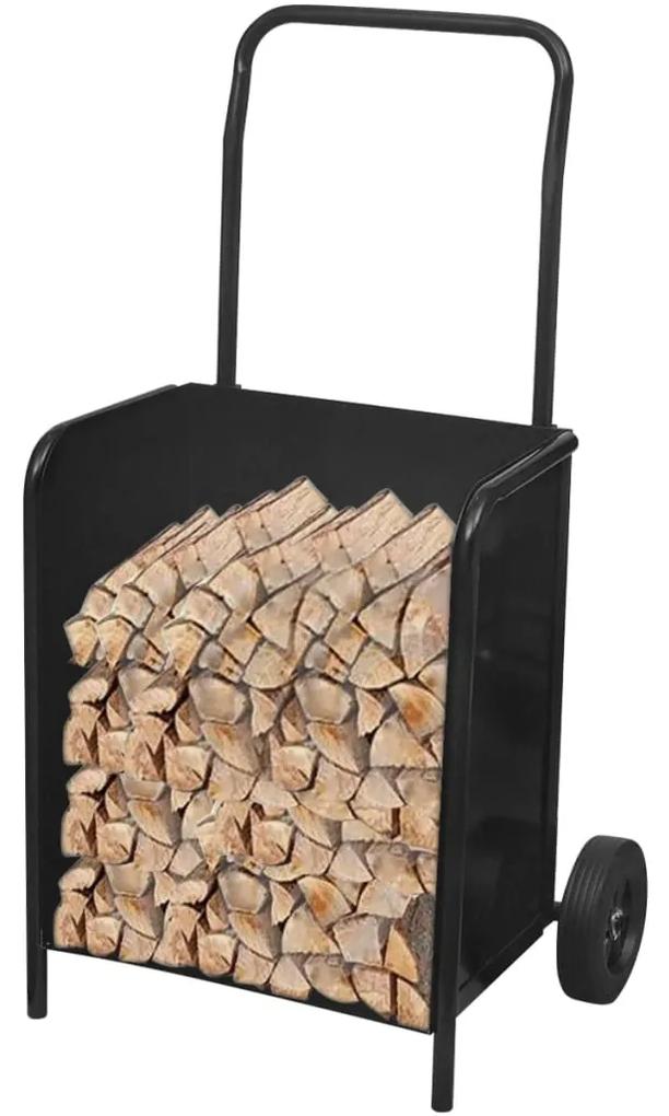 vidaXL Pevný vozík na krbové drevo