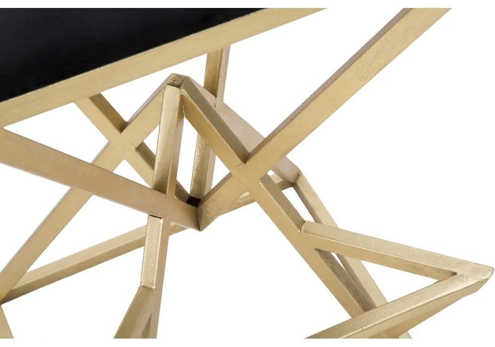 Čierna/v zlatej farbe čalúnená barová stolička (výška sedadla 75 cm) Piramid – Mauro Ferretti