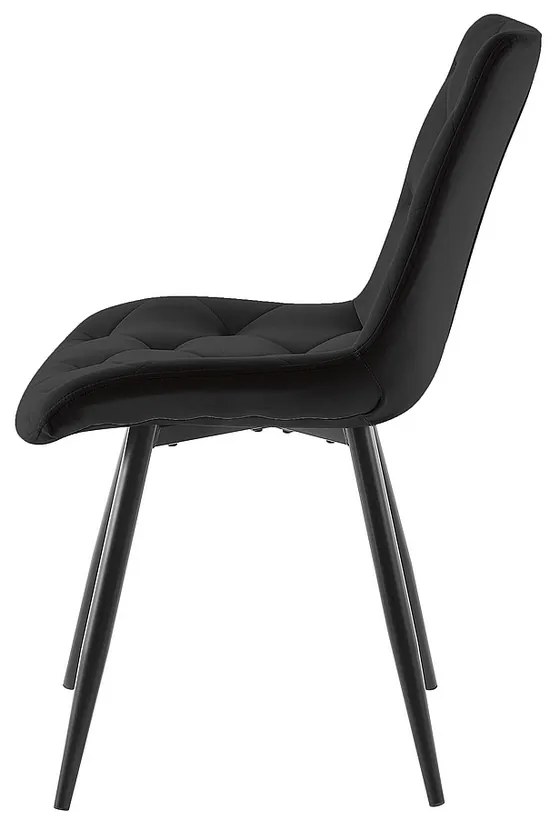 Jedálenská stolička Ralph Velvet, čierna