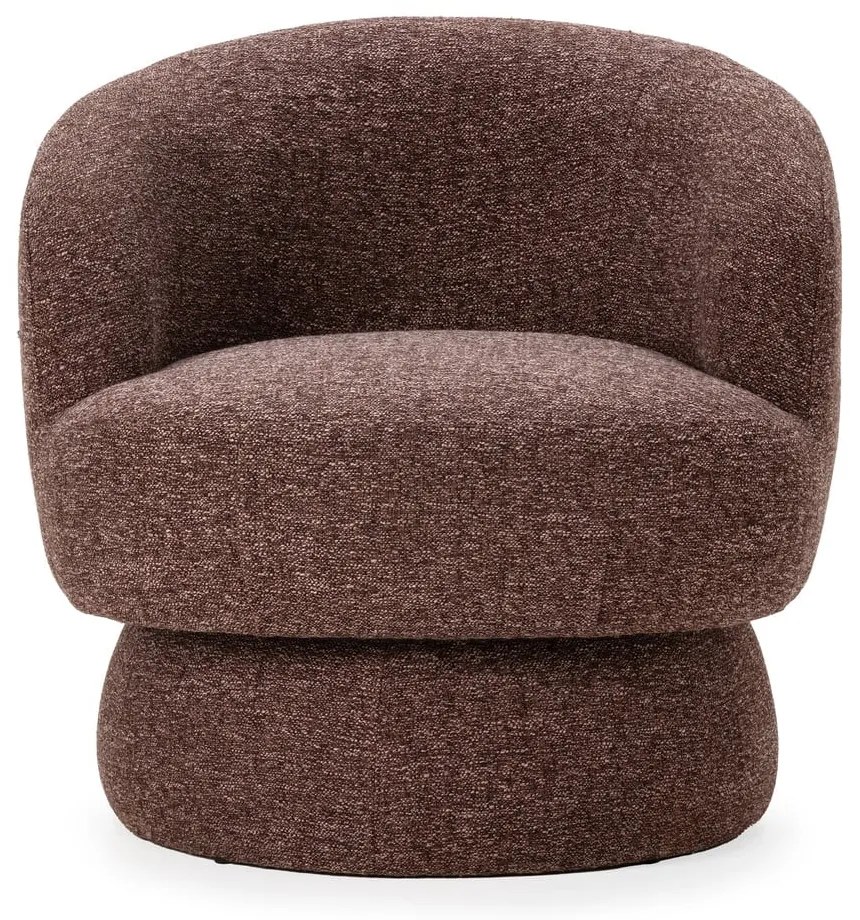 Fialové/hnedé otočné kreslo Dali – MOME