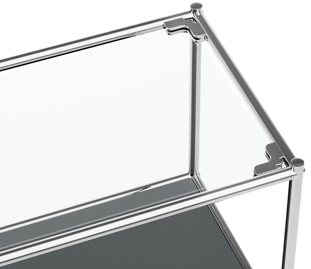 Kovová komoda »CN3« s 2 výklopnými priehradkami, sivá