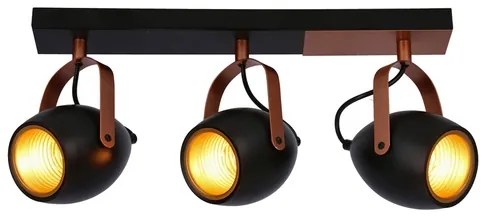 Bodové svietidlo ANICA 3xE14/40W/230V čierna/medená