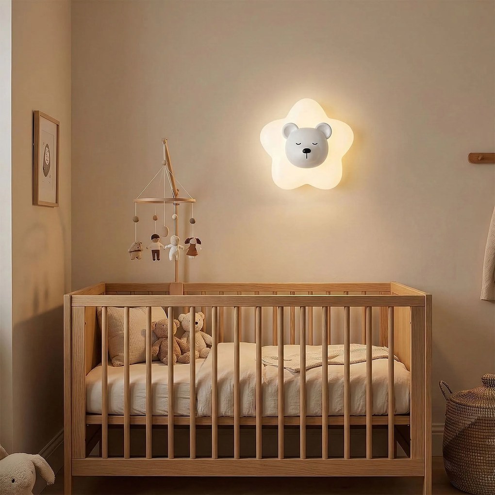 Toolight Toolight, LED nástenné svietidlo BIELY MEDVEĎ, 12W, G181-W, biela, OSW-07812