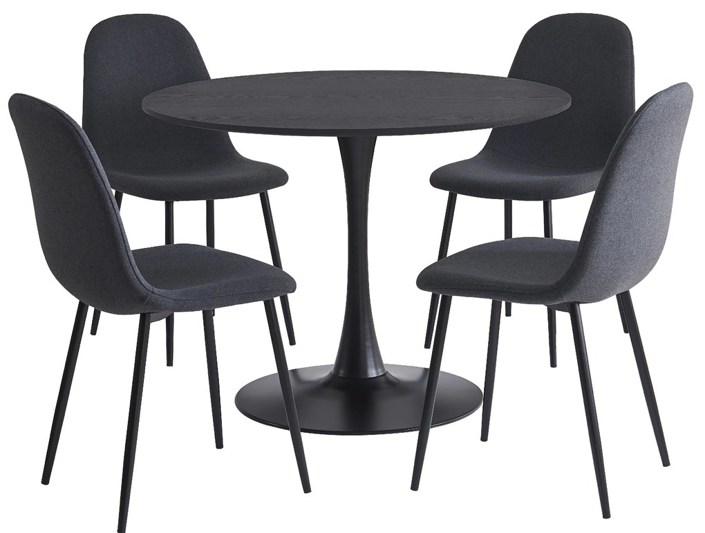 Noela Okrúhly jedálenský stôl v dekore čierneho dreva ORBIS 100