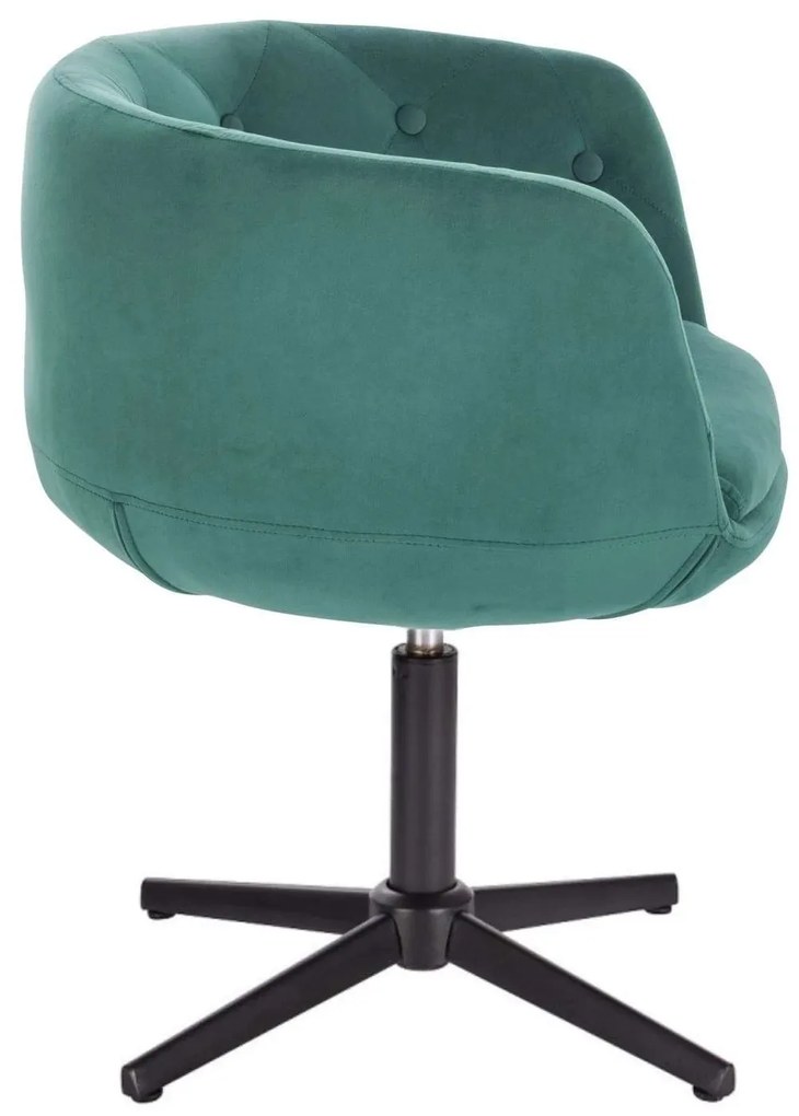 LuxuryForm DESIGN Kreslo MONTANA VELUR na čiernom kríži - zelené