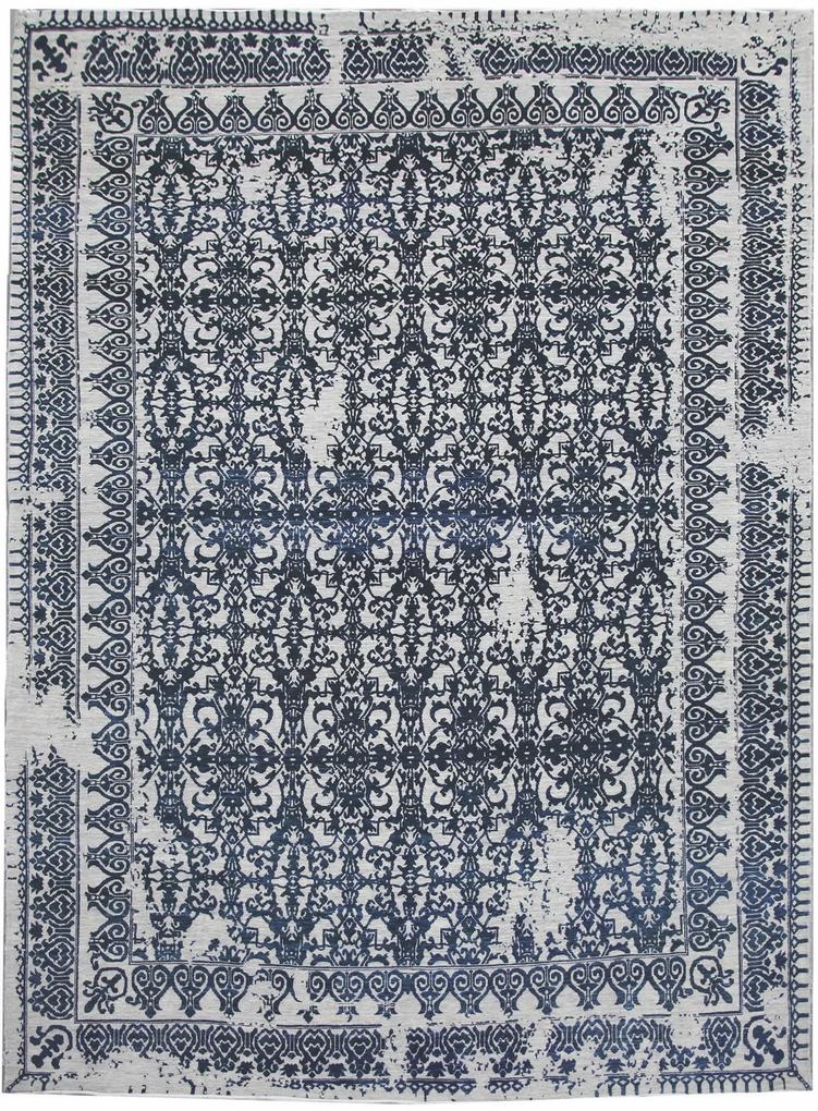 Diamond Carpets koberce Ručne viazaný kusový koberec Diamond DC-JK 7 Silver / denim - 365x550 cm