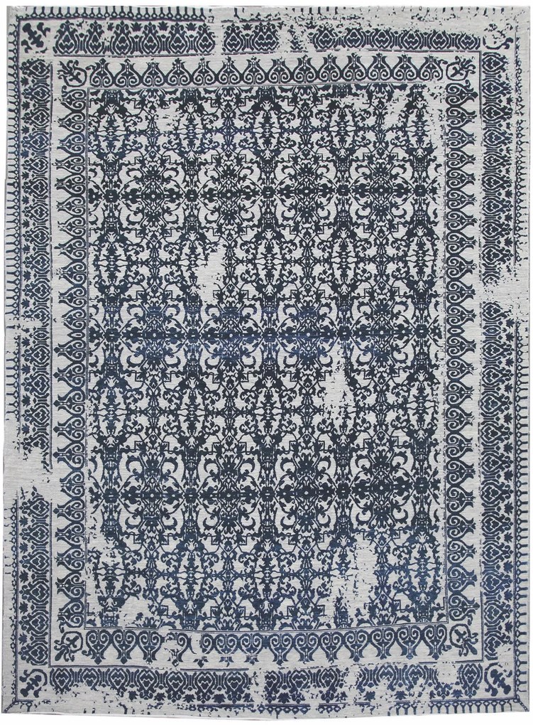Ručne viazaný kusový koberec Diamond DC-JK 7 Silver / denim, 245x305, šedá, chodba / predsieň, Diamond Carpets India